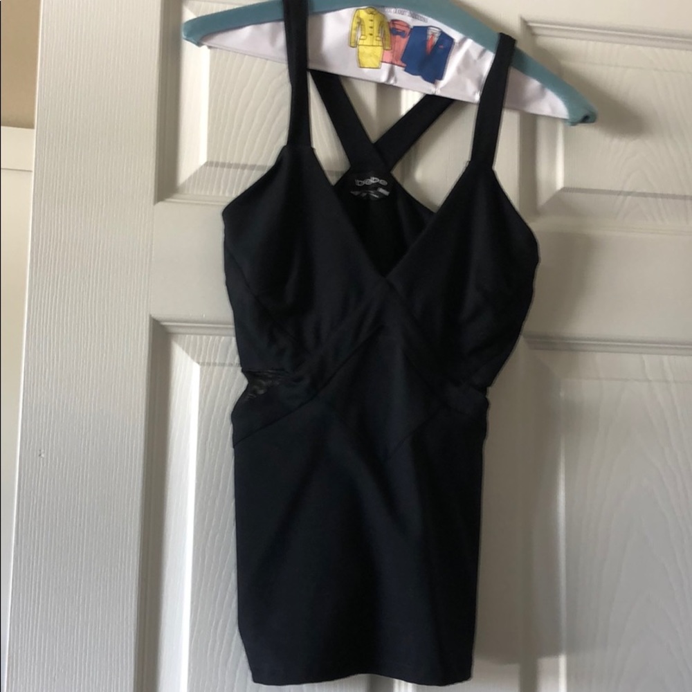 Bebe cross back top,